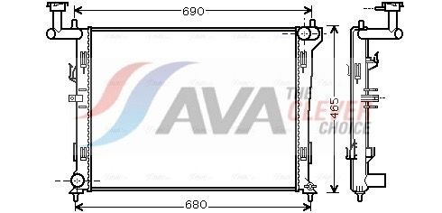 HYA2179 AVA Радіатор охолодження двигуна